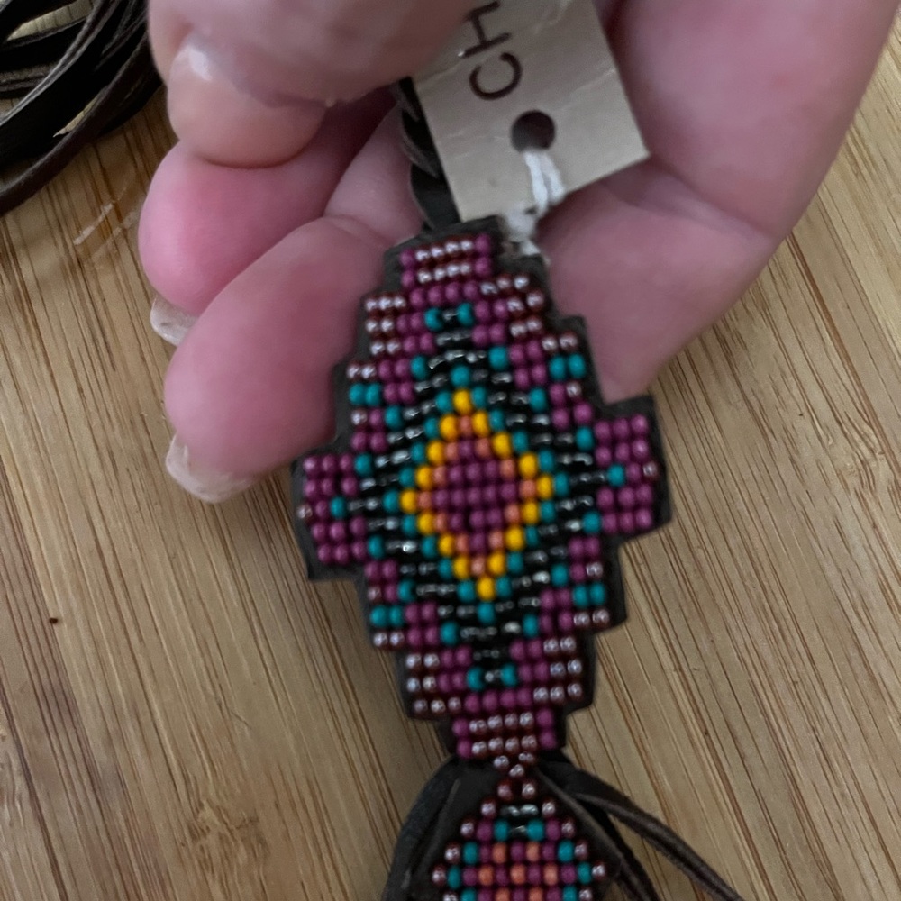 Chan Luu leather and bead necklace